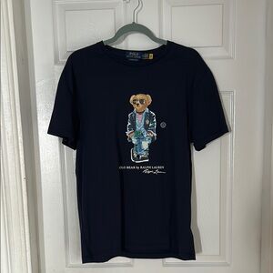 Ralph Lauren Navy Blue Polo Bear Tee